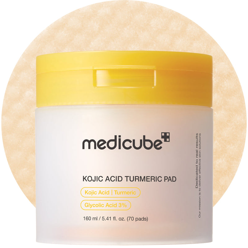 Medicube Kojic Acid Turmeric Toner Pad – pot de 70 pads éclat