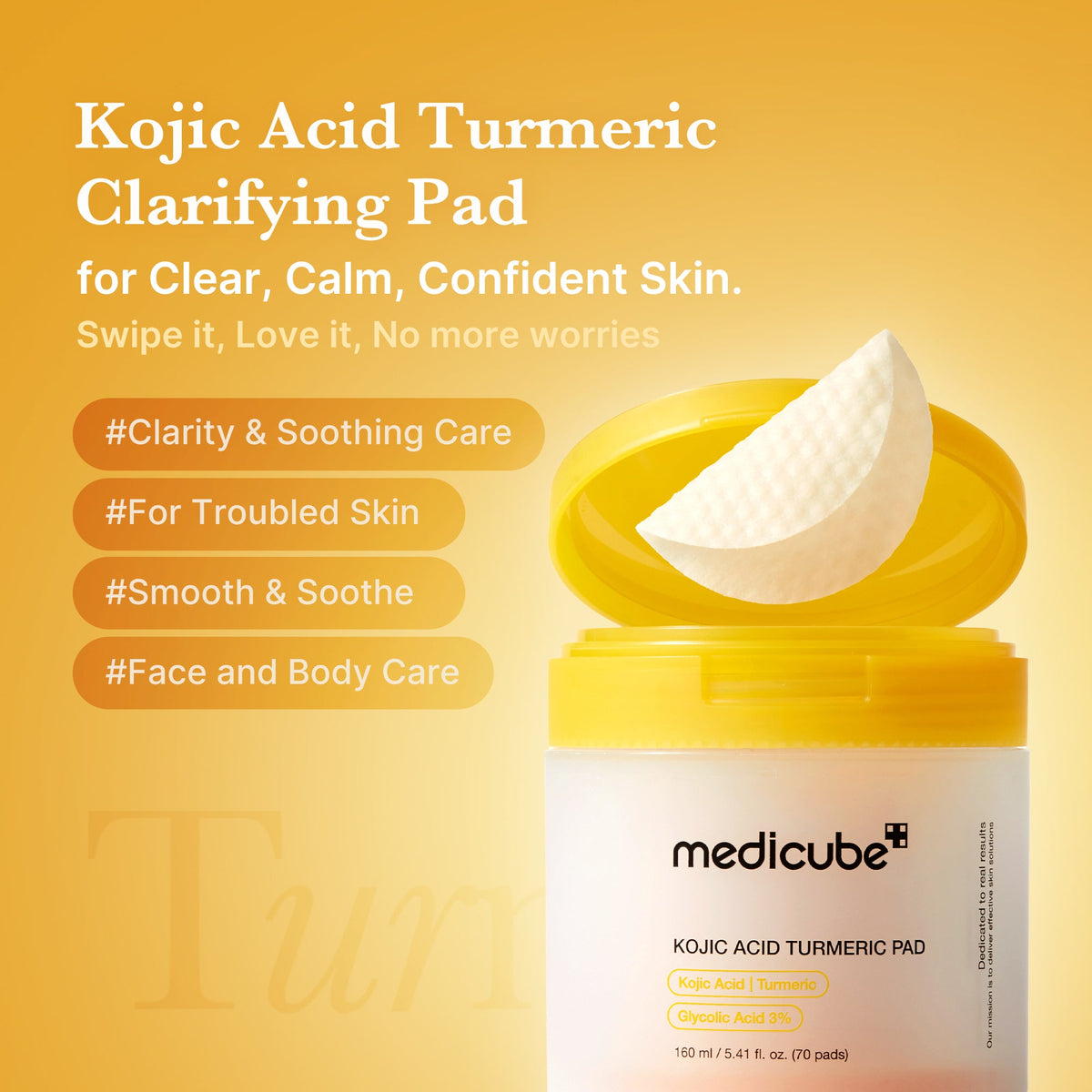 Medicube Kojic Acid Turmeric Toner Pad – acide kojique et curcuma
