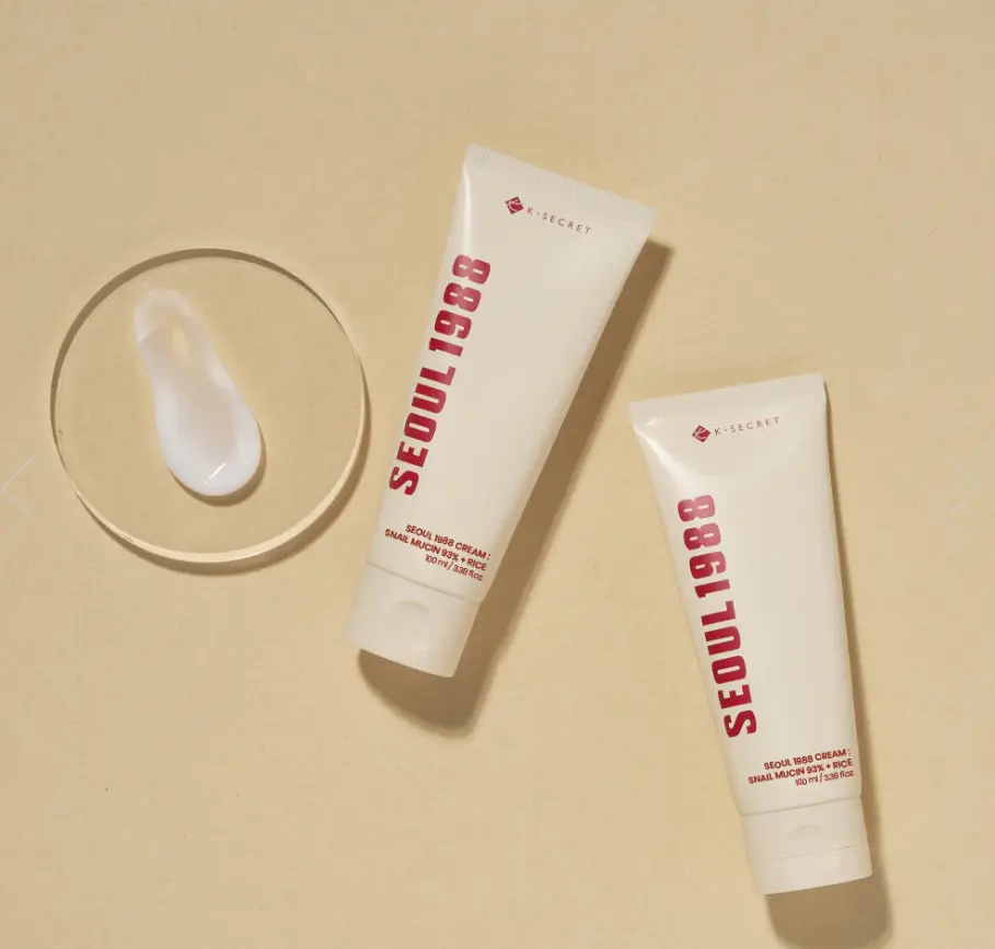 K-SECRET SEOUL 1988 Cream : Snail Mucin 93% + Rice (100 ml) MAAS K-BEAUTY Korean Cosmetics