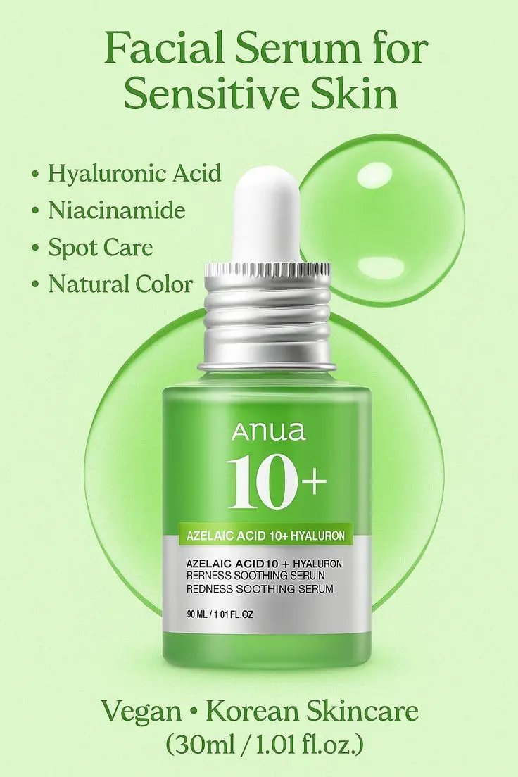 Anua Azelaic Acid 10 + Hyaluron Redness Soothing Serum (30 ml) MAAS K-BEAUTY Korean Cosmetics