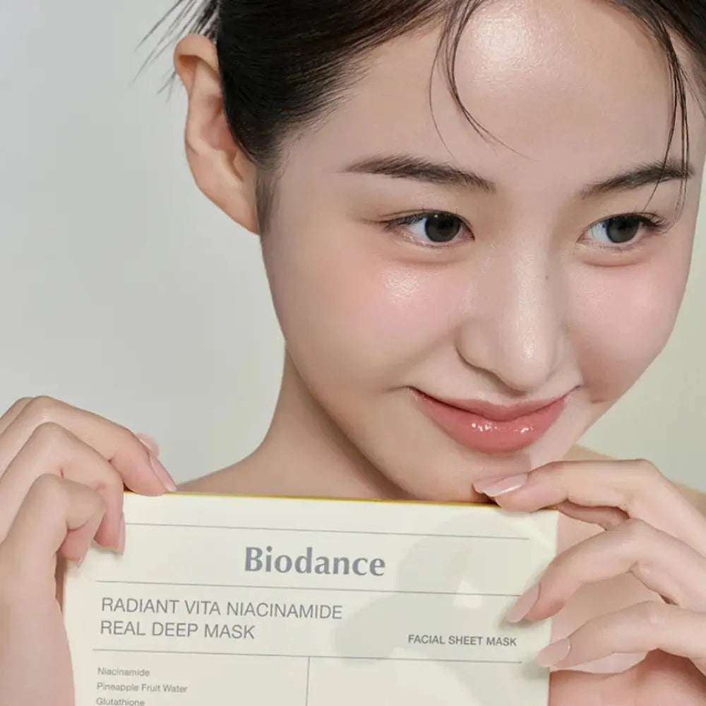 Biodance Radiant Vita Niacinamide Real Deep Mask (4 × 34 g) MAAS K-BEAUTY