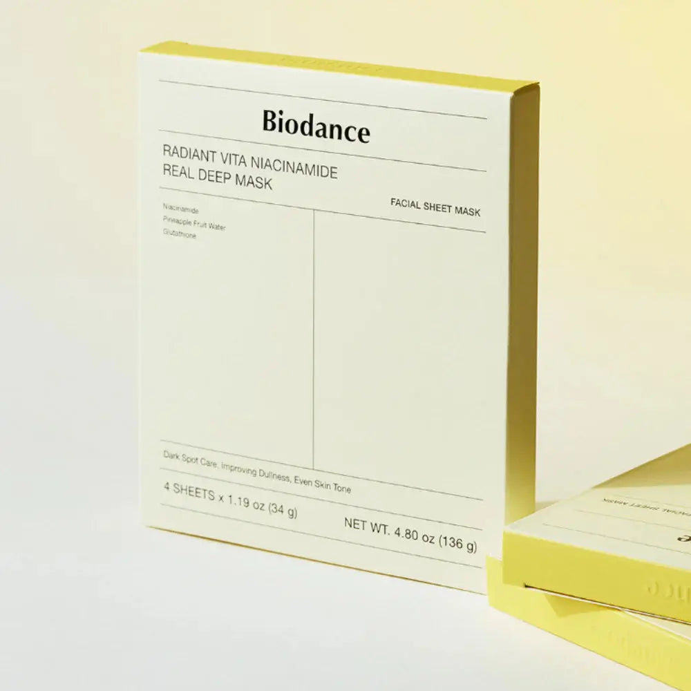 Biodance Radiant Vita Niacinamide Real Deep Mask (4 × 34 g) MAAS K-BEAUTY