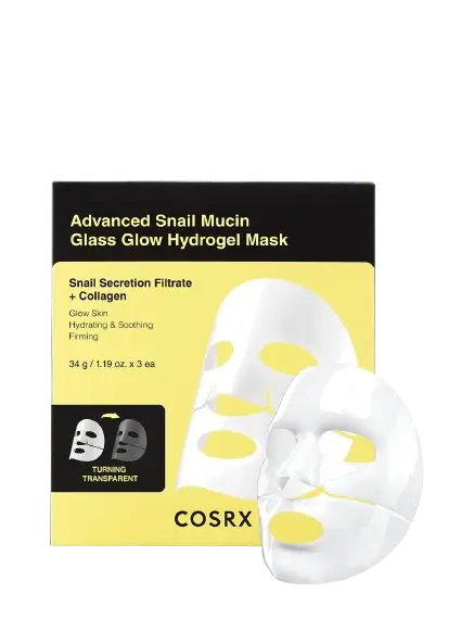 COSRX Advanced Snail Mucin Glass Glow Hydrogel Mask – masque hydrogel