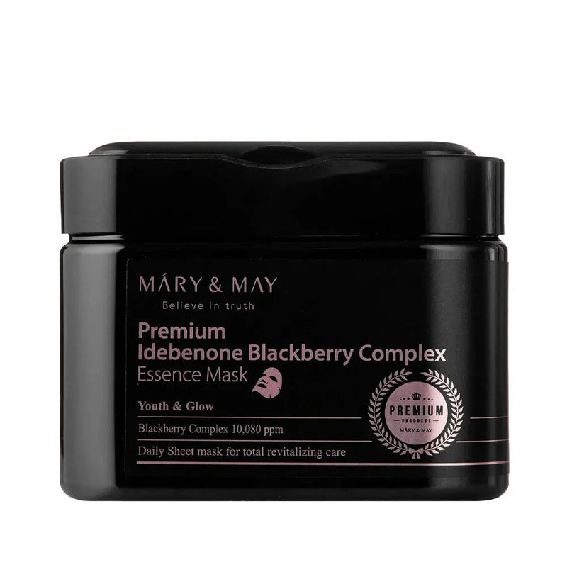 Mary & May Premium Idebenone Blackberry Complex Essence Mask (20 masques) MAAS K-BEAUTY