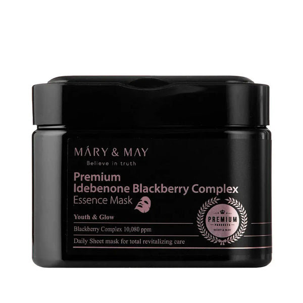 Mary&May Premium Idebenone Blackberry Complex Essence Mask (20 masques) – masques en tissu