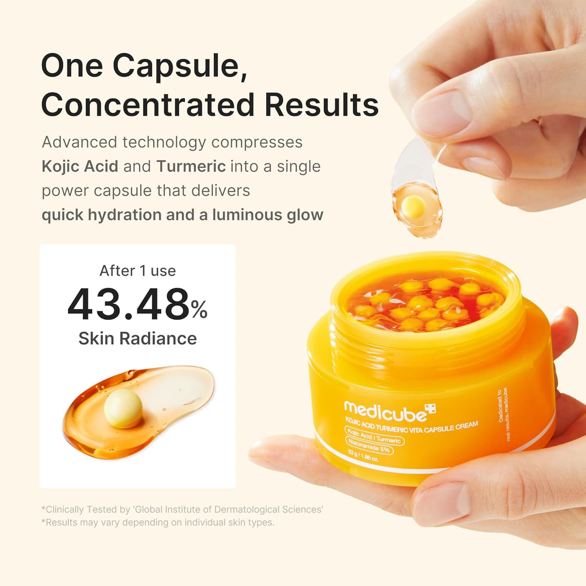 Medicube Kojic Acid Turmeric Vita Capsule Cream – capsules et gel