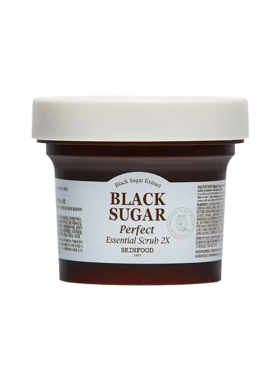 SKINFOOD Black Sugar Perfect Essential Scrub 210 ml MAAS K-BEAUTY Korean Cosmetics
