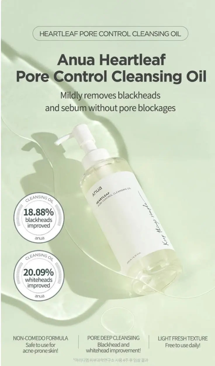 Anua - Heartleaf Pore Control Cleansing Oil 200ml MAAS K-BEAUTY Korean Cosmetics