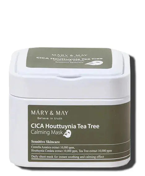 Mary&May - Cica Houttuynia Tea Tree - Masque apaisant MAAS K-BEAUTY PARIS
