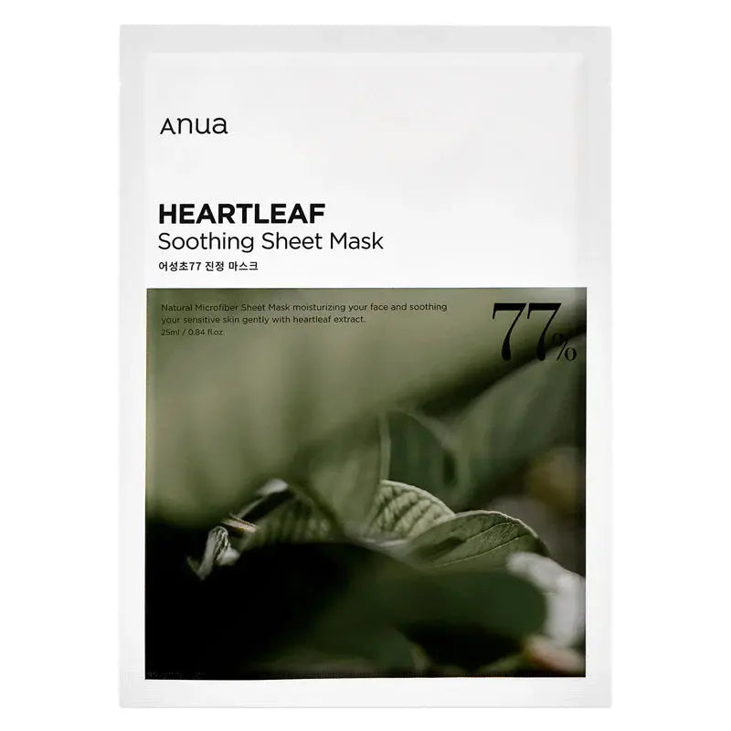 ANUA Heartleaf Soothing Sheet Mask 77% MAAS K-BEAUTY PARIS