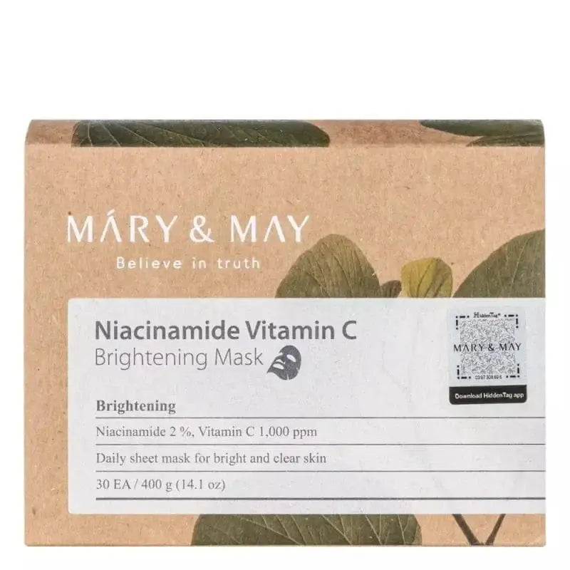 Mary & May Niacinamide Vitamin C Brightening Mask (30 masques) MAAS K-BEAUTY