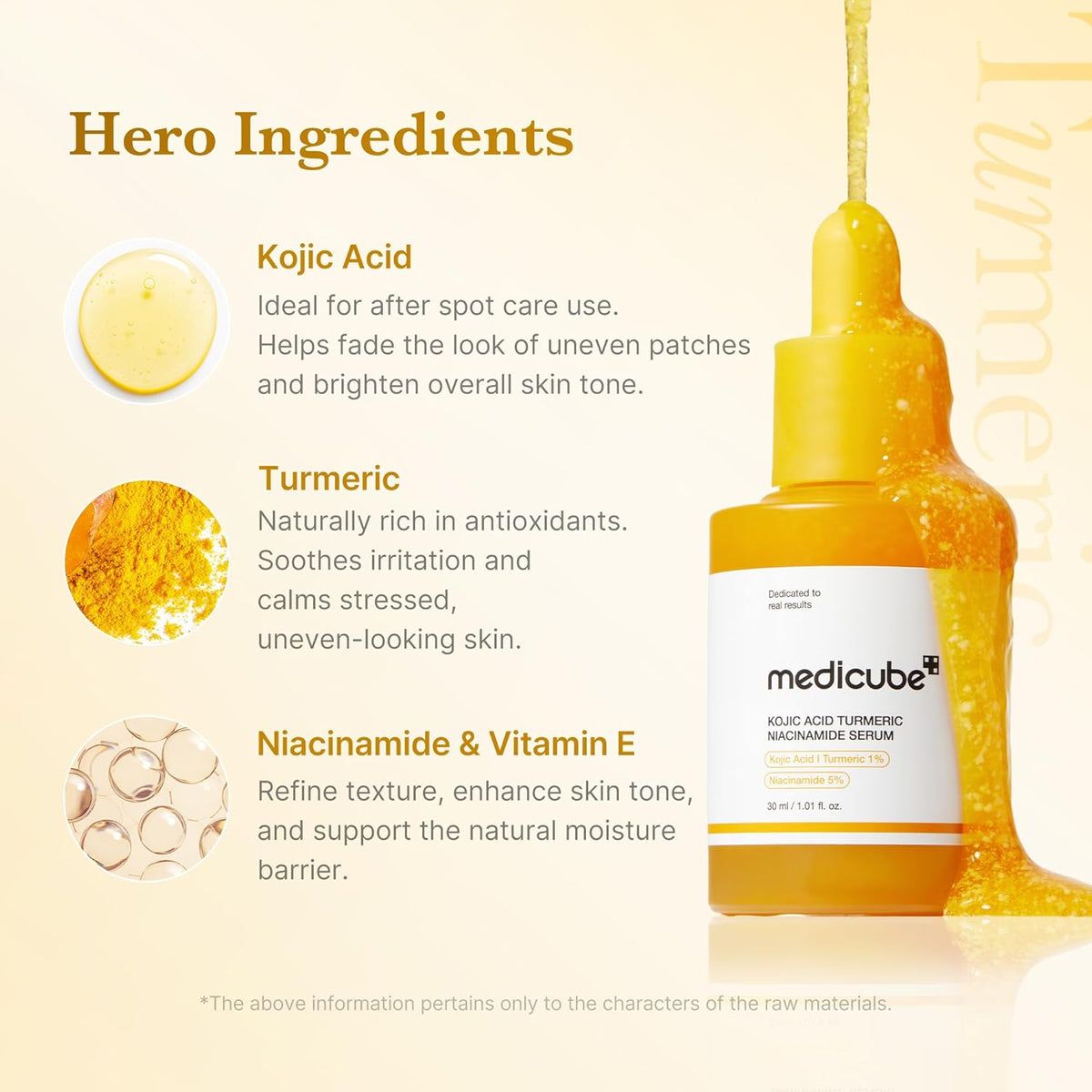Medicube Kojic Acid Turmeric Niacinamide Serum 30ml – soin des taches