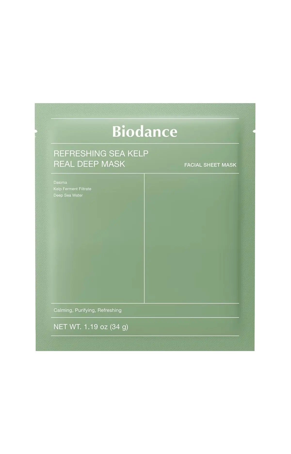 Biodance Refreshing Sea Kelp Real Deep Mask MAAS K-BEAUTY Korean Cosmetics