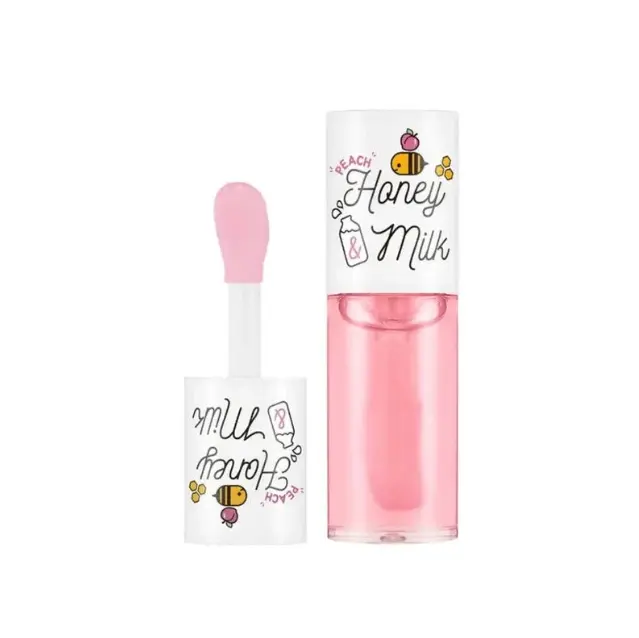 A’Pieu HONEY & MILK LIP OIL (PEACH) MAAS K-BEAUTY Korean Cosmetics