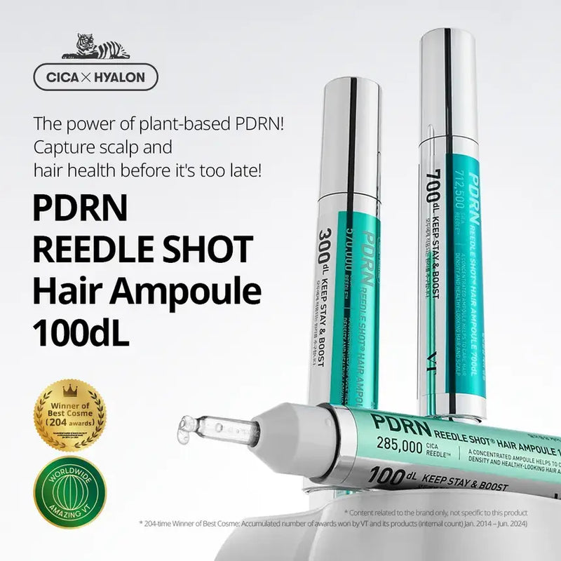 VT Cosmetics - PDRN Reedle Shot Hair Ampoule 100dL 15ml MAAS K-BEAUTY Korean Cosmetics