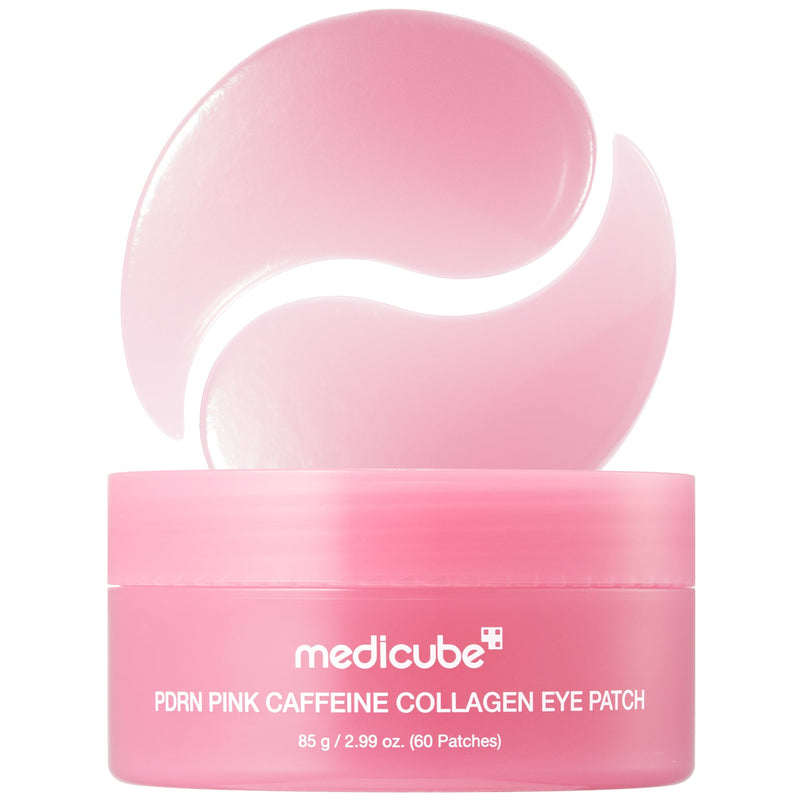 Medicube PDRN Pink Caffeine Collagen Eye Patch – boîte de 60 patchs yeux