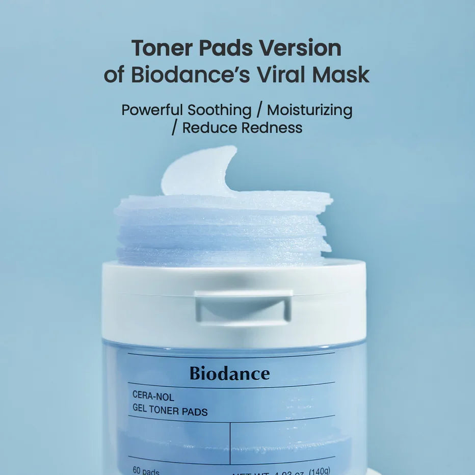 Biodance Cera-nol Gel Toner Pads – céramides et acide hyaluronique