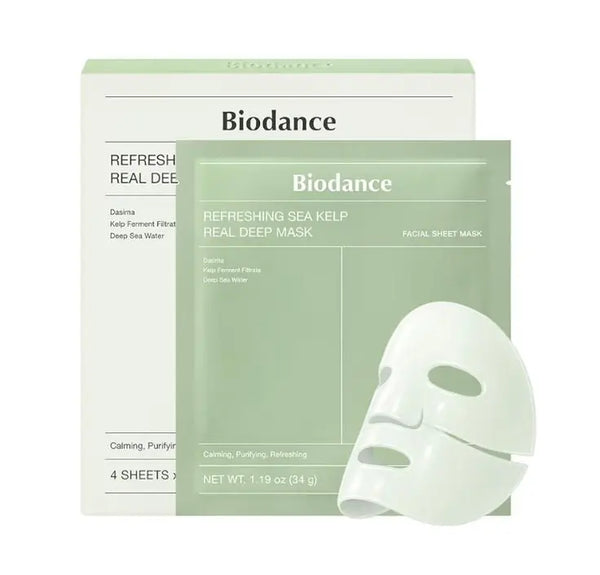 Biodance Refreshing Sea Kelp Real Deep Mask (4 x 34g) – masque hydrogel