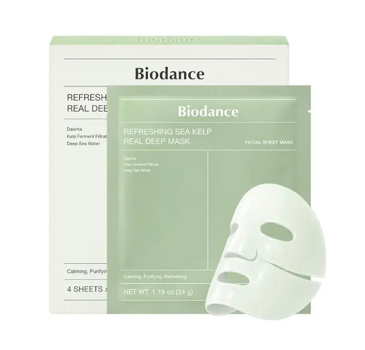Biodance Refreshing Sea Kelp Real Deep Mask ( 4 x 34g ) MAAS K-BEAUTY Korean Cosmetics