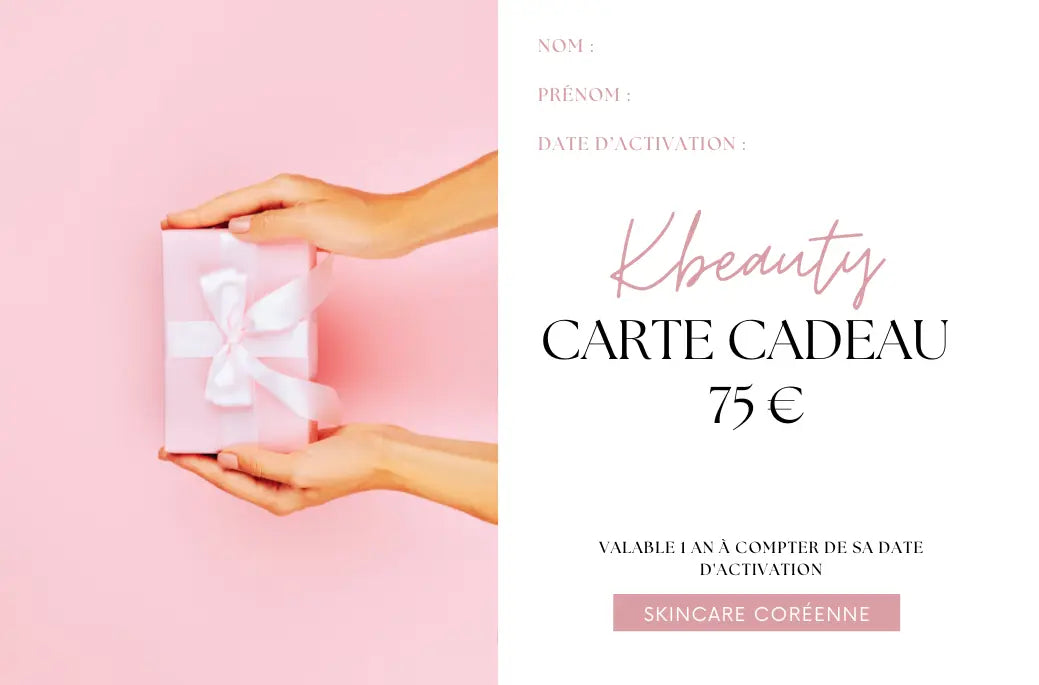 Carte Cadeau 75€ MAAS K-BEAUTY PARIS