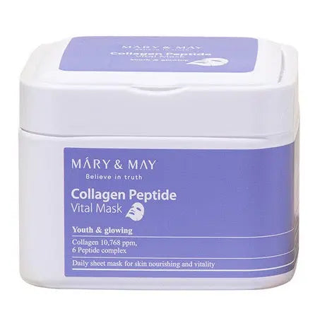 MARY & MAY - Collagen Peptide Vital Mask (30 pcs) MAAS K-BEAUTY PARIS