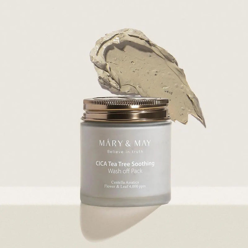 Mary&May Cica Tea Tree Soothing Wash Off Pack 125g MAAS K-BEAUTY Korean Cosmetics