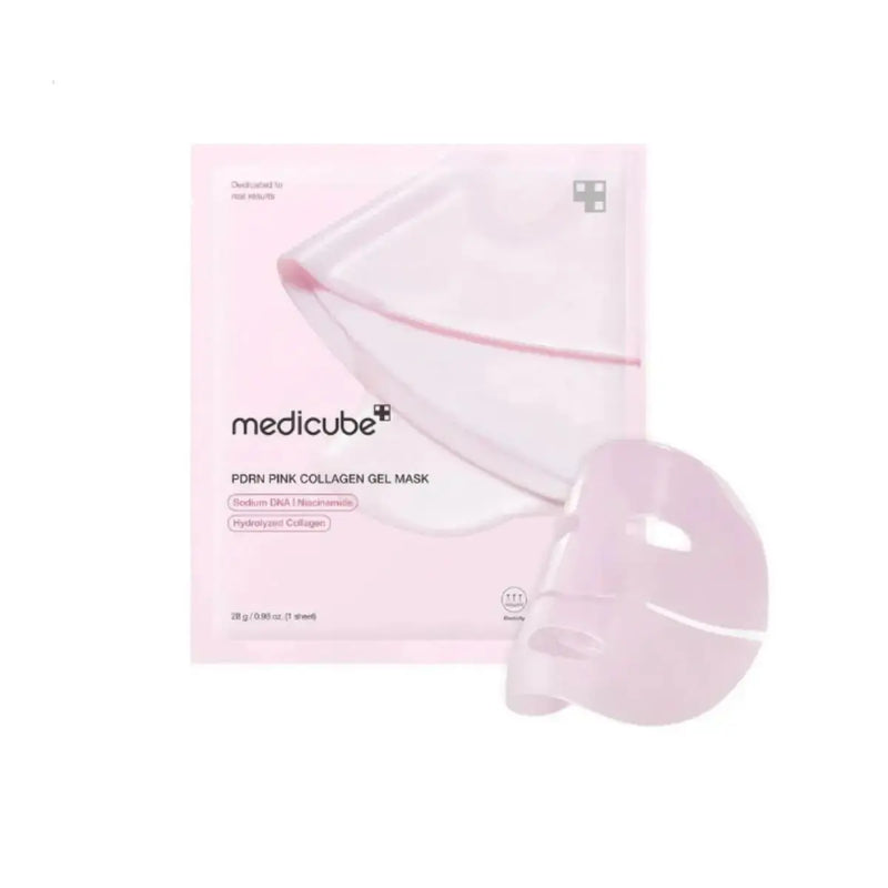 Medicube PDRN Pink Collagen Gel Mask – masque rose qui devient transparent