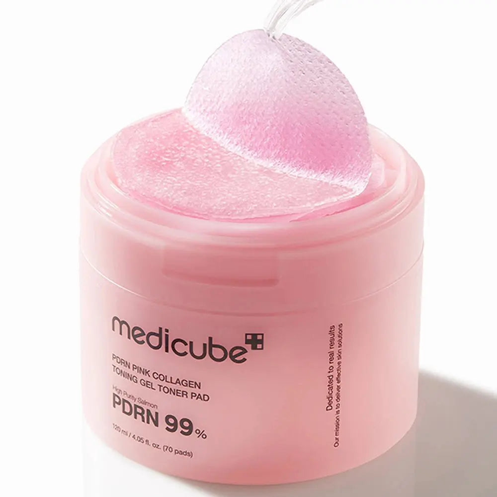 Medicube PDRN Pink Collagen Toning Gel Toner Pad – texture gel